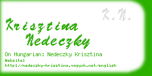 krisztina nedeczky business card